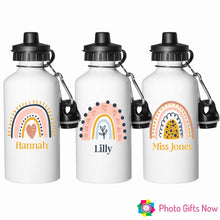 Load image into Gallery viewer, PERSONALISED Rainbow Water Bottle || 625ml, 600ml, 500ml ||  BPA free