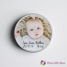Load image into Gallery viewer, Personalised Memory Box || Keepsake Tin  || Your Image || Design
