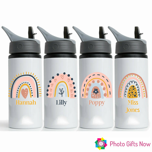 PERSONALISED Rainbow Water Bottle || 625ml, 600ml, 500ml ||  BPA free